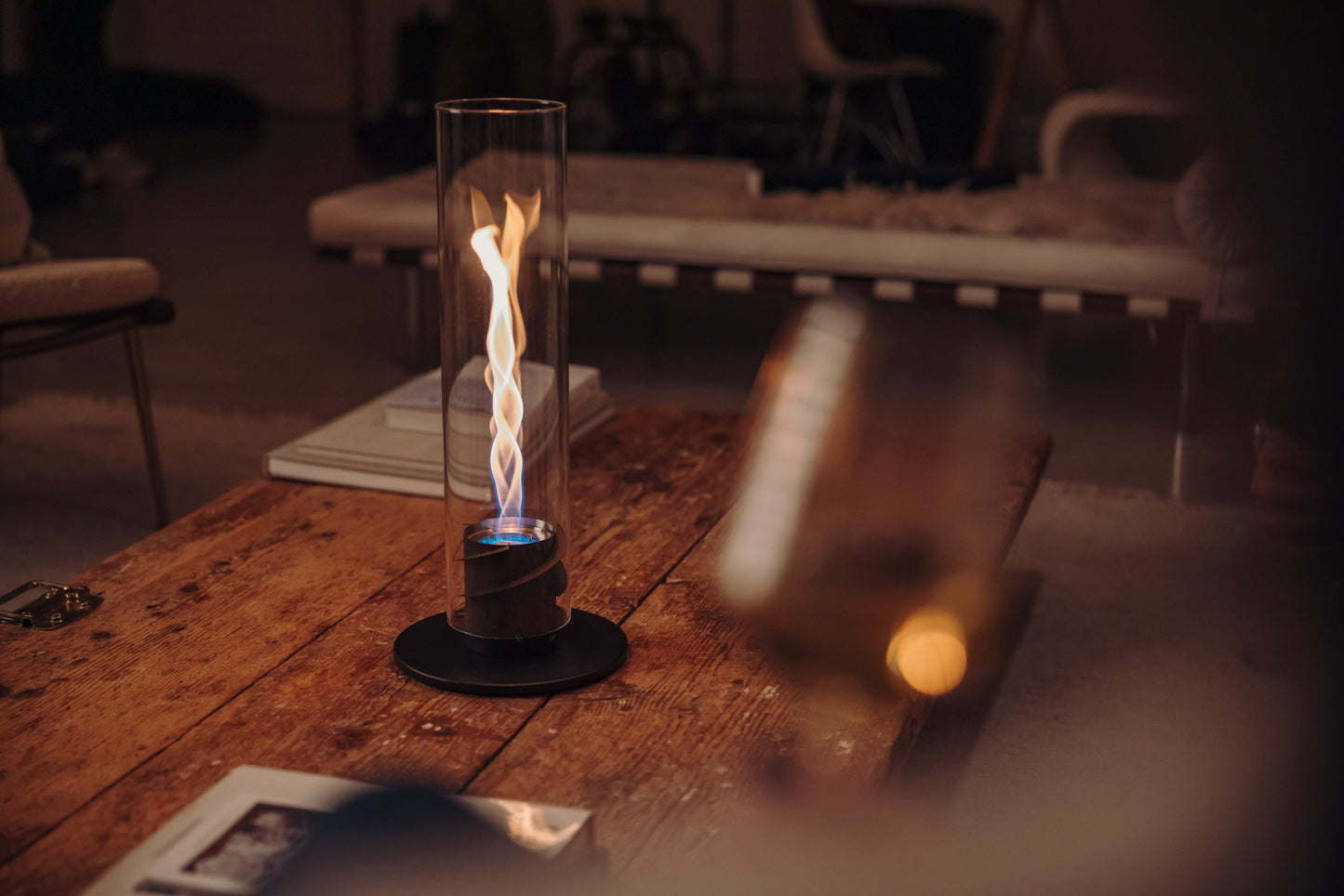 Hofats Spin 90 | 120 | Table Top Fireplace | Hanging Fire