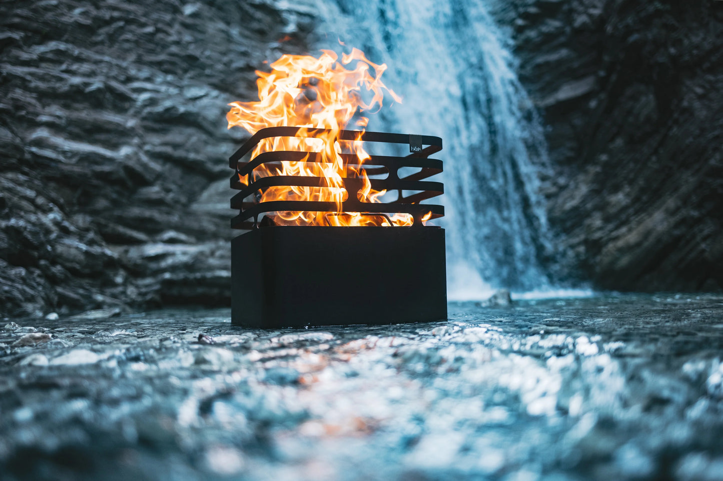 Hofats Cube Fire Basket - Black