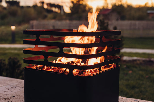 Hofats Cube Fire Basket - Black