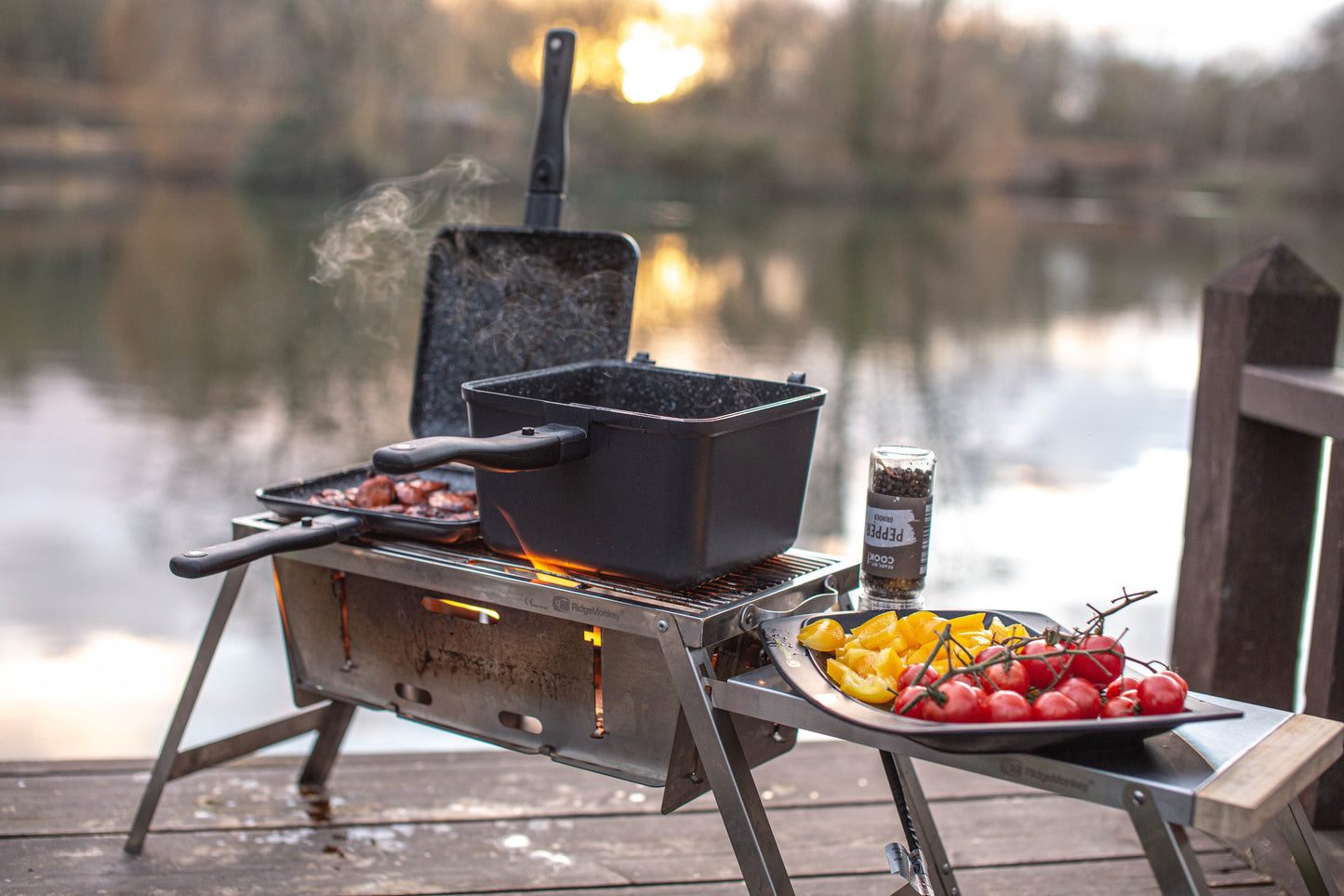 RidgeMonkey Connect Sandwich Toaster - XL - Granite Edition