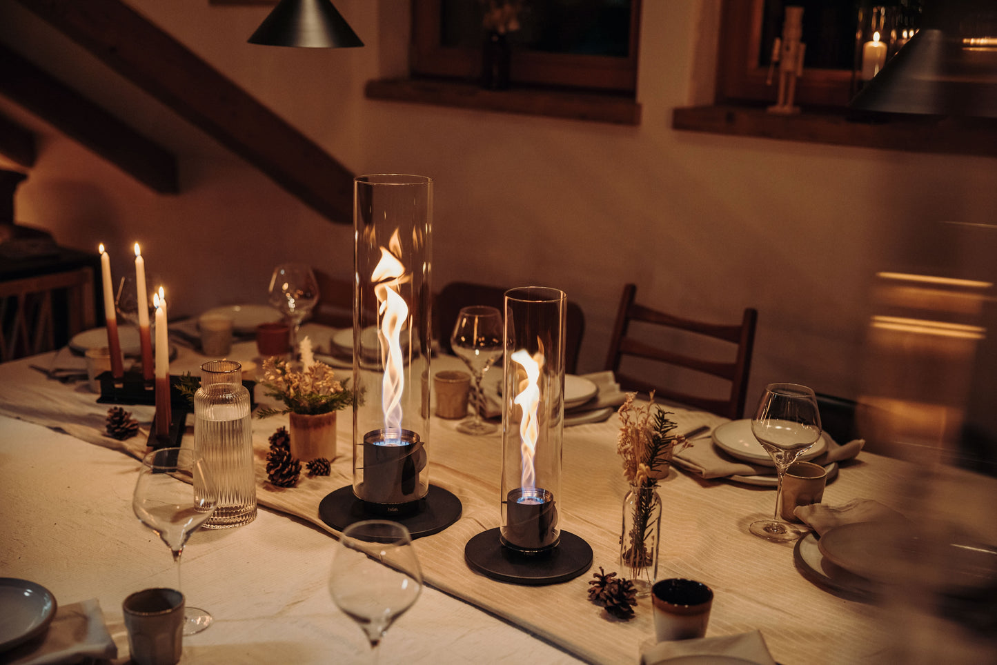 Hofats Spin 90 | 120 | Table Top Fireplace | Hanging Fire